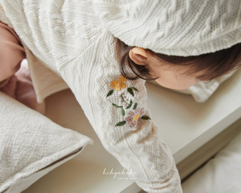 Hi Byebebe - Korean Baby Fashion - #babyboutique - Knit Flower Embrodiery Cardigan - 10