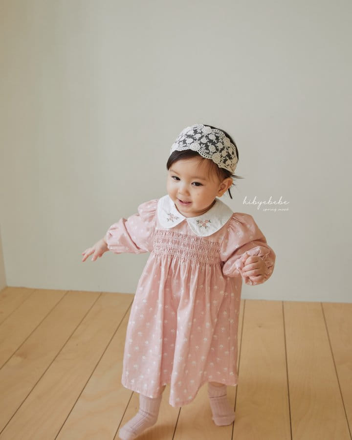 Hi Byebebe - Korean Baby Fashion - #babyboutiqueclothing - Rose Collar Smocking One-piece - 8