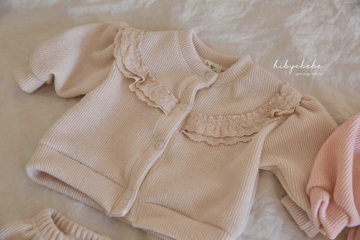 Hi Byebebe - Korean Baby Fashion - #babyclothing - Lace Frill Knit Top Bottom Set - 5