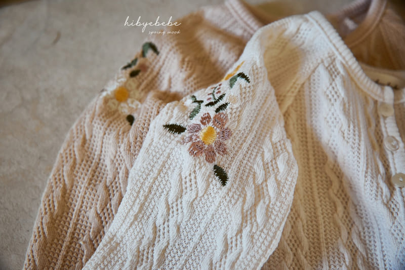 Hi Byebebe - Korean Baby Fashion - #babyclothing - Knit Flower Embrodiery Cardigan - 12