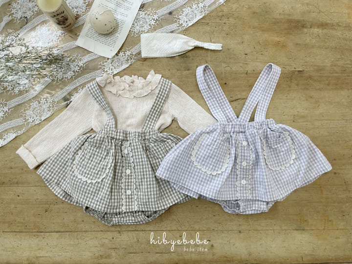 Hi Byebebe - Korean Baby Fashion - #babyclothing - Yomi Lace Dungarees Skirt - 9