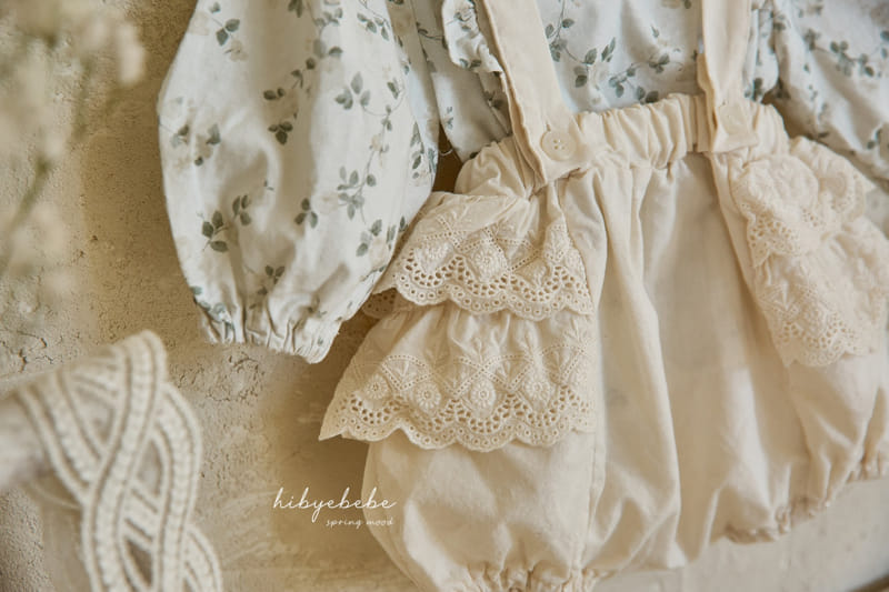 Hi Byebebe - Korean Baby Fashion - #babyclothing - Lace Dungarees Bloomer - 4