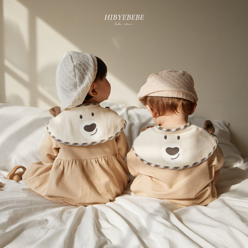 Hi Byebebe - Korean Baby Fashion - #babyfashion - Circle Bear Bib Bodysuit