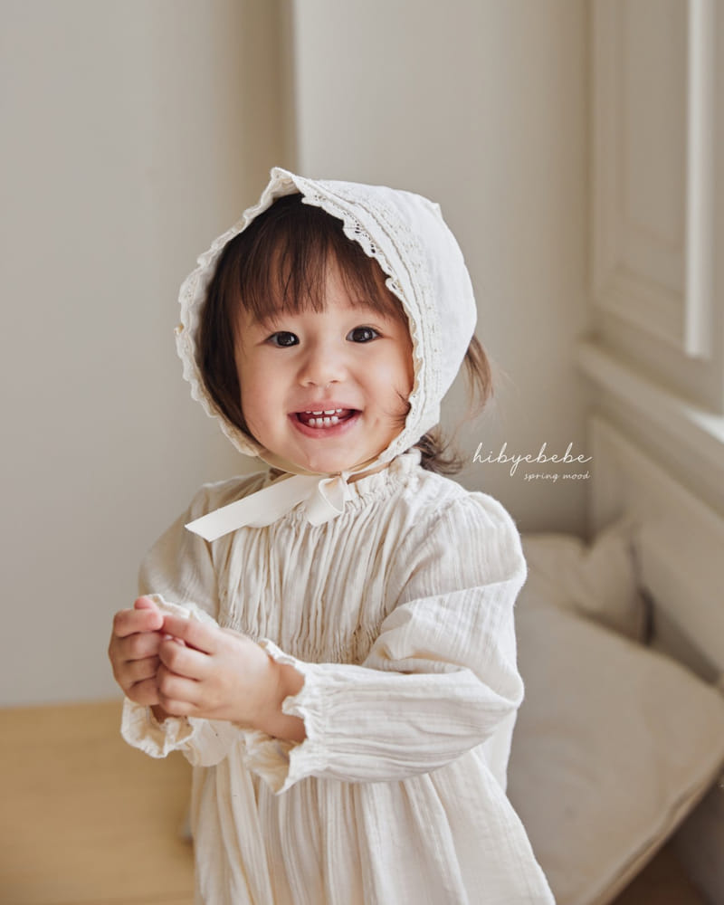 Hi Byebebe - Korean Baby Fashion - #babyootd - Flower Embrodiery Smocking Bodysuit - 2