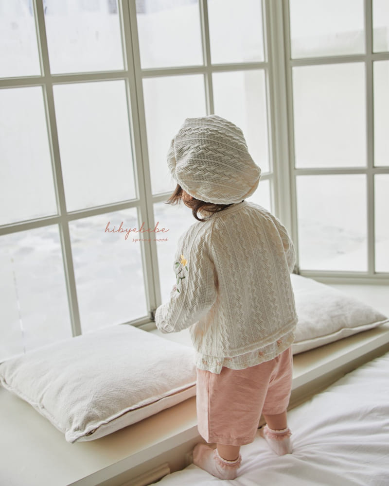 Hi Byebebe - Korean Baby Fashion - #babyootd - Knit Flower Embrodiery Cardigan - 4