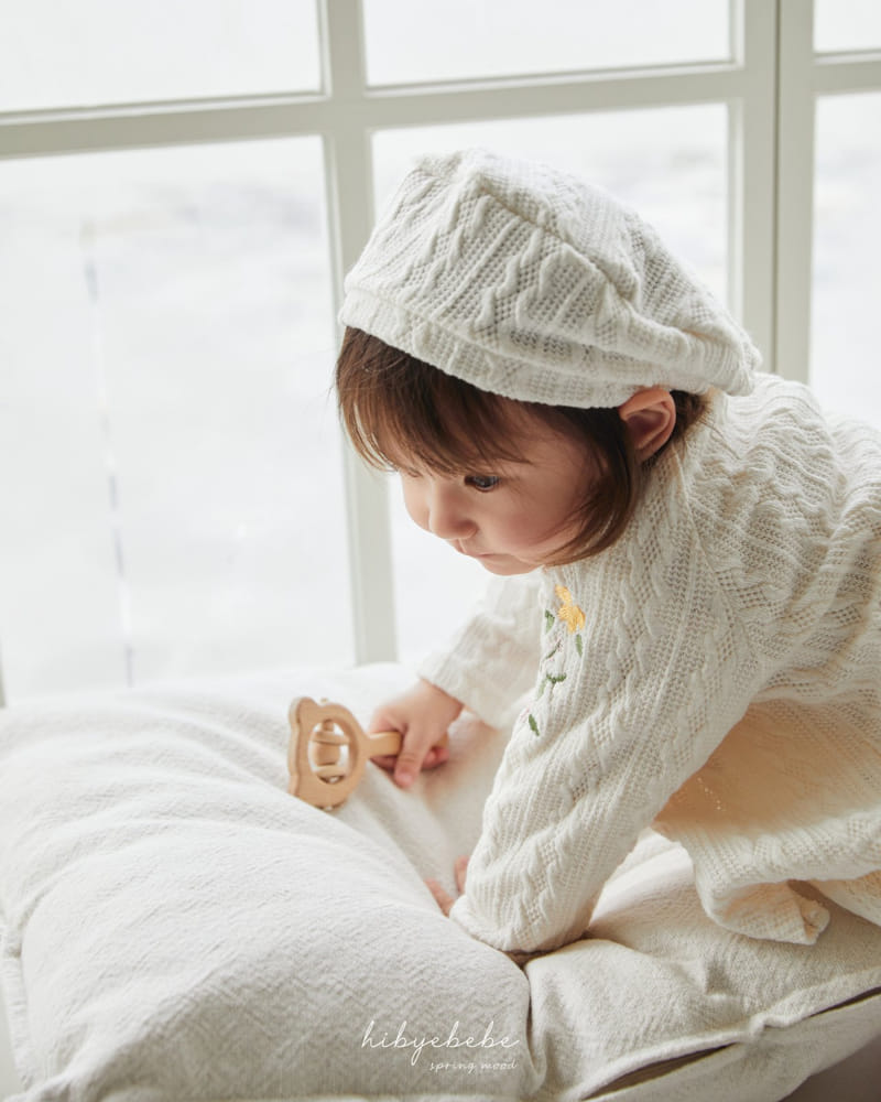 Hi Byebebe - Korean Baby Fashion - #babyoutfit - Knit Flower Embrodiery Cardigan - 5