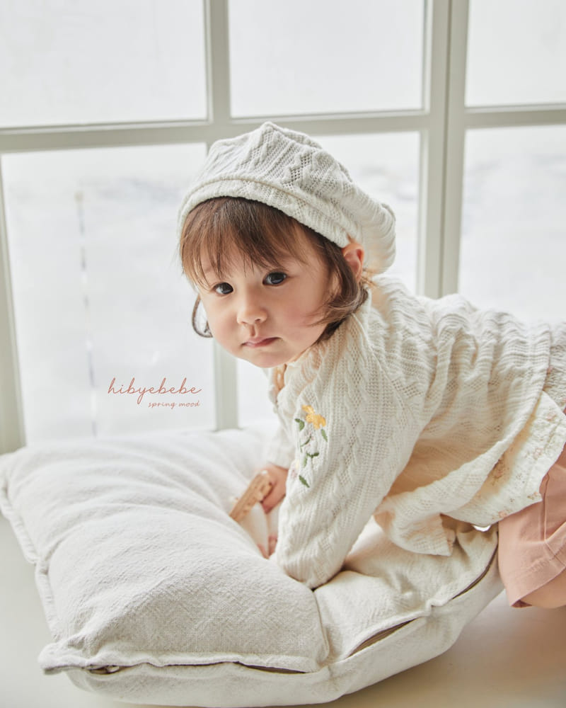 Hi Byebebe - Korean Baby Fashion - #babywear - Knit Flower Embrodiery Cardigan - 6