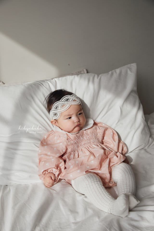 Hi Byebebe - Korean Baby Fashion - #onlinebabyboutique - Rose Collar Smocking Bodysuit - 4