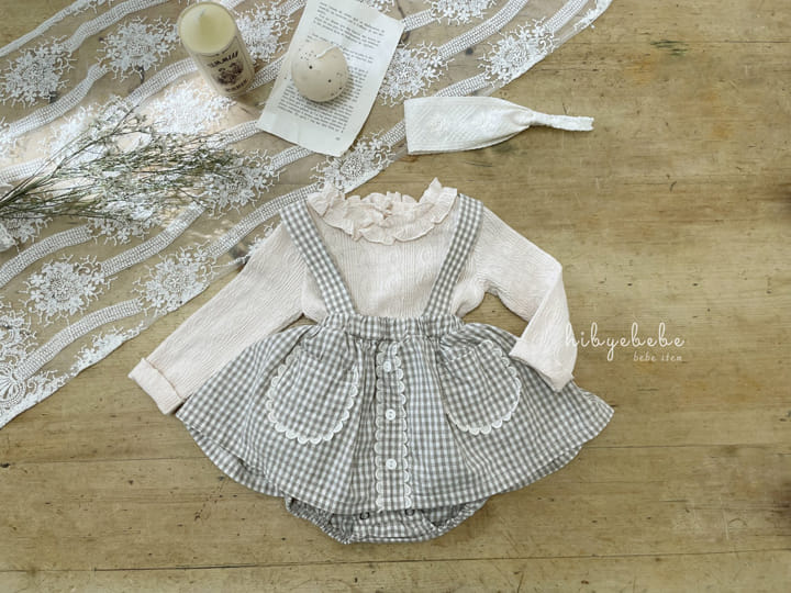 Hi Byebebe - Korean Baby Fashion - #onlinebabyshop - Yomi Lace Dungarees Skirt - 5