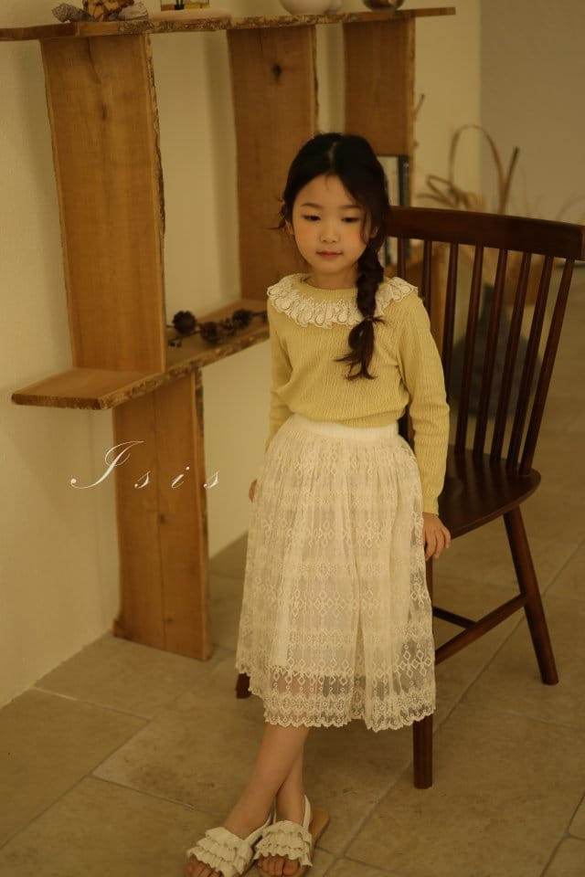 Isis - Korean Children Fashion - #Kfashion4kids - Punching Lace Tee - 2