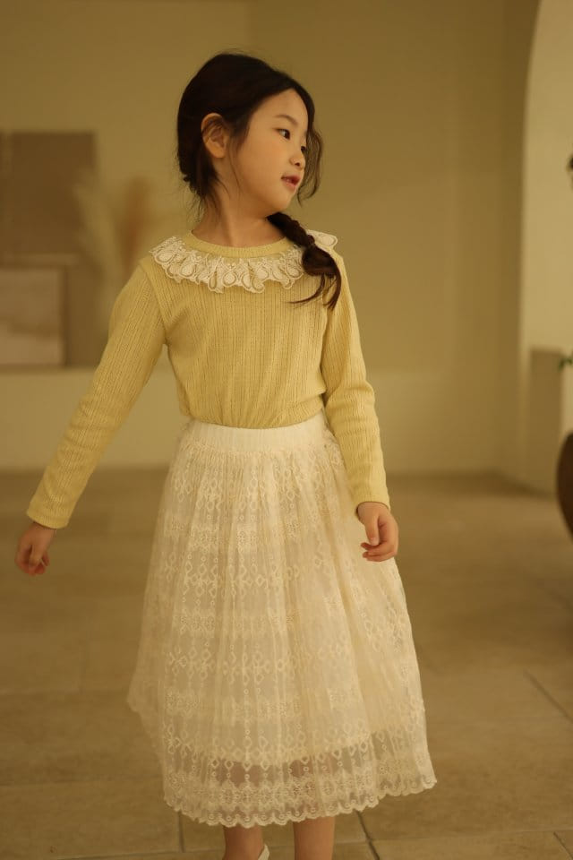 Isis - Korean Children Fashion - #childrensboutique - Punching Lace Tee - 11