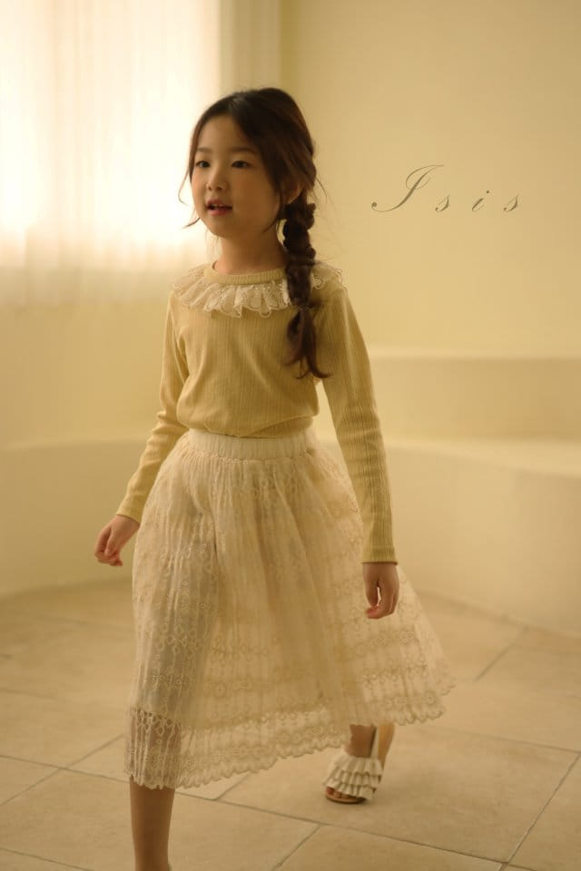 Isis - Korean Children Fashion - #toddlerclothing - Punching Lace Tee - 8