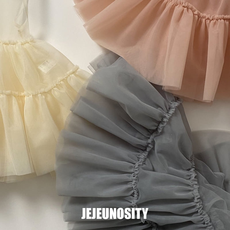 Jejeunosity - Korean Children Fashion - #kidsshorts - Mesh Yellow One-piece - 2