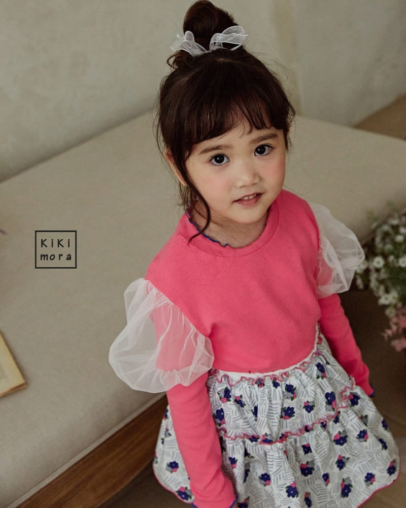 Kikimora - Korean Children Fashion - #stylishchildhood - Sleeve Mesh Tee - 4