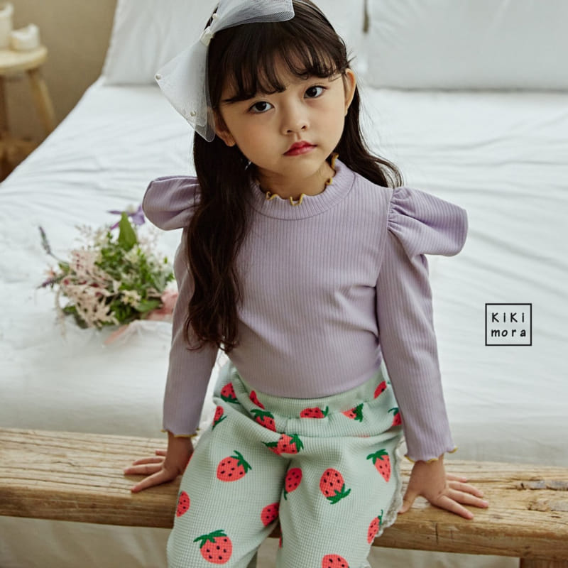 Kikimora - Korean Children Fashion - #discoveringself - Berry Terry Tee - 4