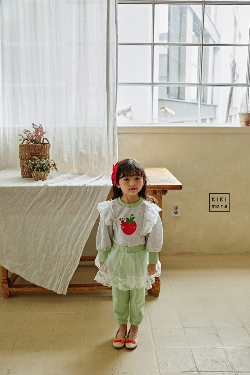 Kikimora - Korean Children Fashion - #fashionkids - Lace Strawberry Tee - 5