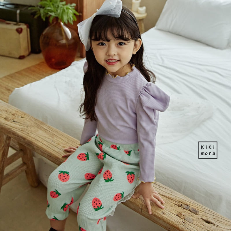 Kikimora - Korean Children Fashion - #kidsstore - Berry Terry Tee - 6