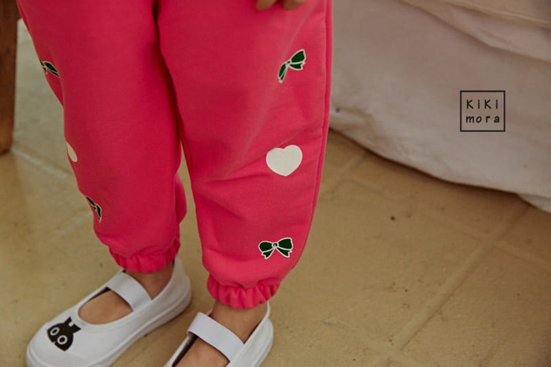 Kikimora - Korean Children Fashion - #kidsstore - Heart Ribbon Pants - 2