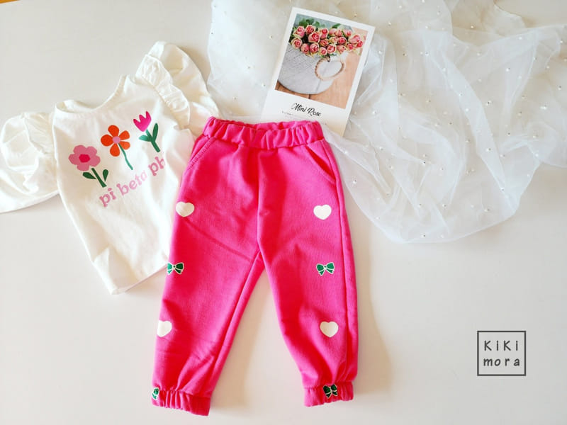 Kikimora - Korean Children Fashion - #minifashionista - Heart Ribbon Pants - 7