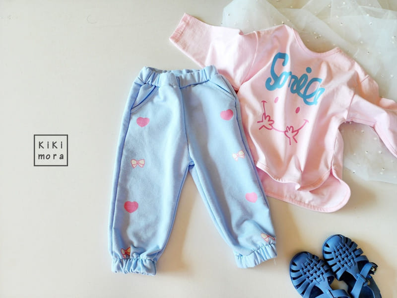 Kikimora - Korean Children Fashion - #toddlerclothing - Heart Ribbon Pants - 10