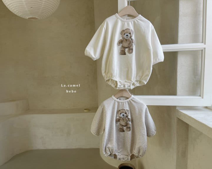 La Camel - Korean Baby Fashion - #smilingbaby - Teddy Bodysuit - 4