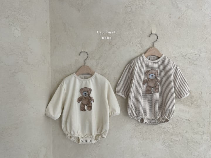 La Camel - Korean Baby Fashion - #babyboutiqueclothing - Teddy Bodysuit - 5