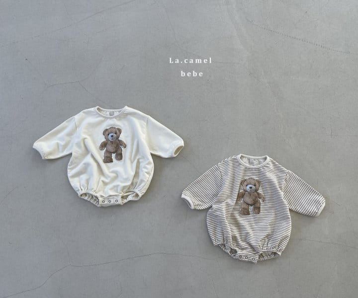 La Camel - Korean Baby Fashion - #babyclothing - Teddy Bodysuit - 6