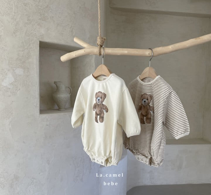 La Camel - Korean Baby Fashion - #babyfashion - Teddy Bodysuit - 7