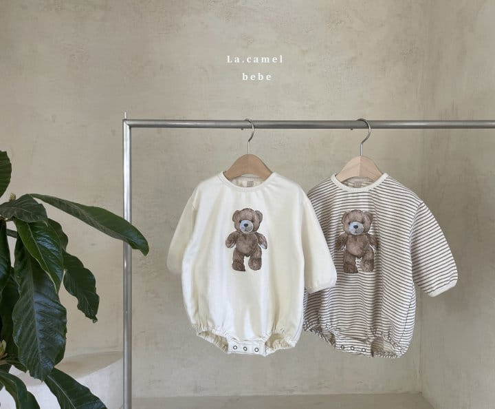 La Camel - Korean Baby Fashion - #onlinebabyshop - Teddy Bodysuit - 2