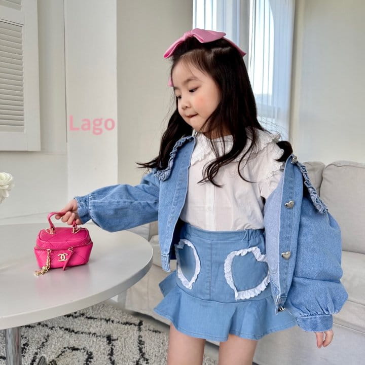 Lago - Korean Children Fashion - #childofig - Lace Heart Skirt - 5