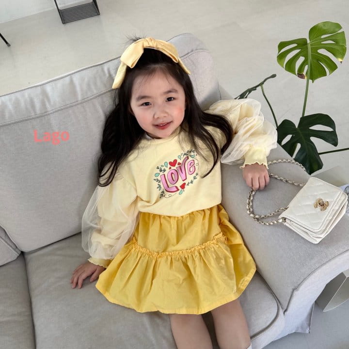 Lago - Korean Children Fashion - #childofig - Love Mesh Sweatshirt - 11
