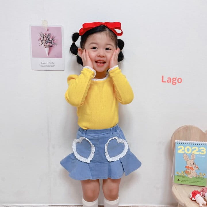 Lago - Korean Children Fashion - #childrensboutique - Lace Heart Skirt - 6