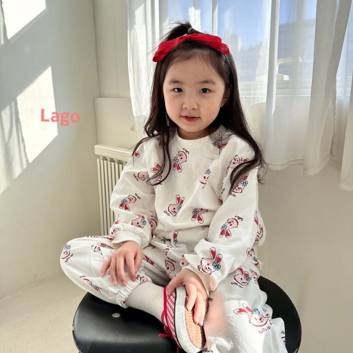 Lago - Korean Children Fashion - #childrensboutique - Rabbit Top Bottom Set - 2