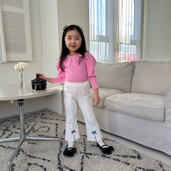Lago - Korean Children Fashion - #designkidswear - Check Ribbon Pants - 11