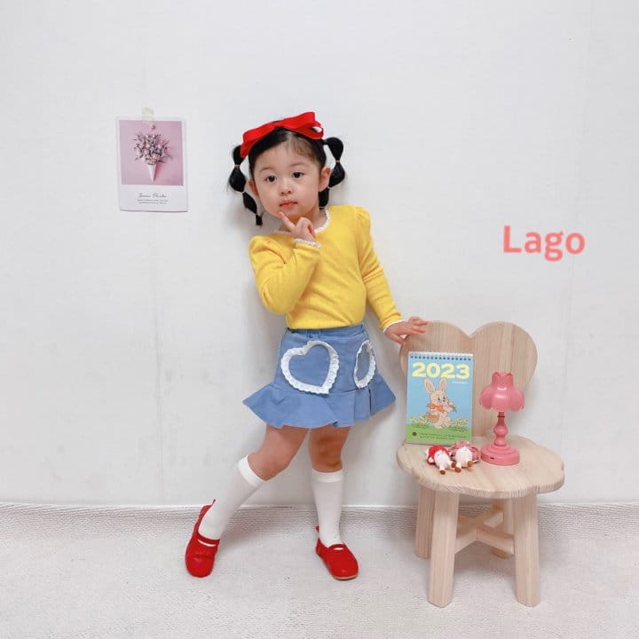 Lago - Korean Children Fashion - #designkidswear - Lace Heart Skirt - 7
