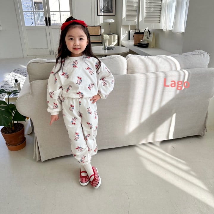 Lago - Korean Children Fashion - #designkidswear - Rabbit Top Bottom Set - 3