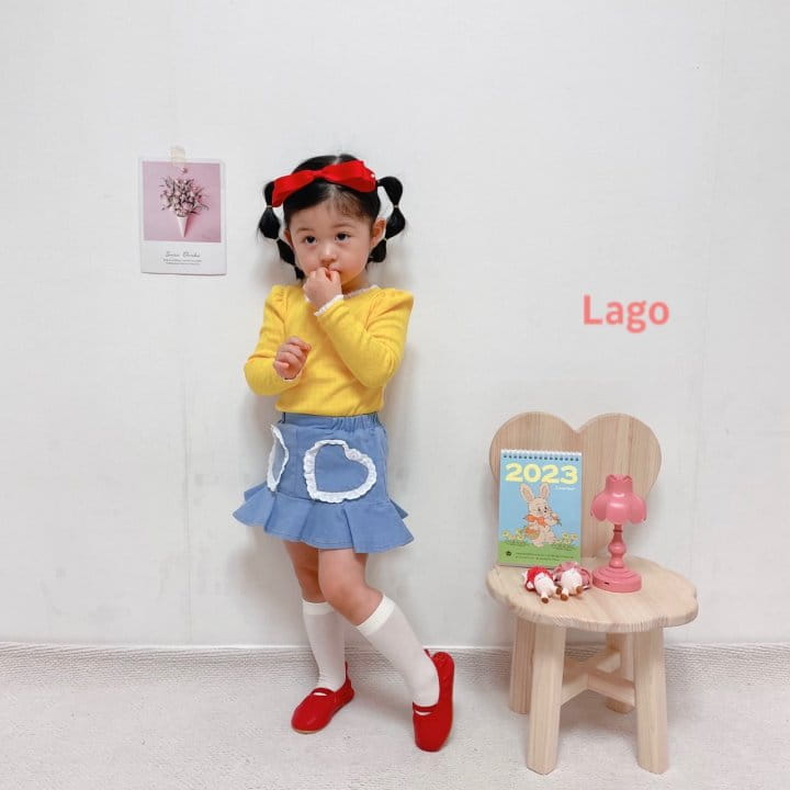 Lago - Korean Children Fashion - #discoveringself - Lace Heart Skirt - 8