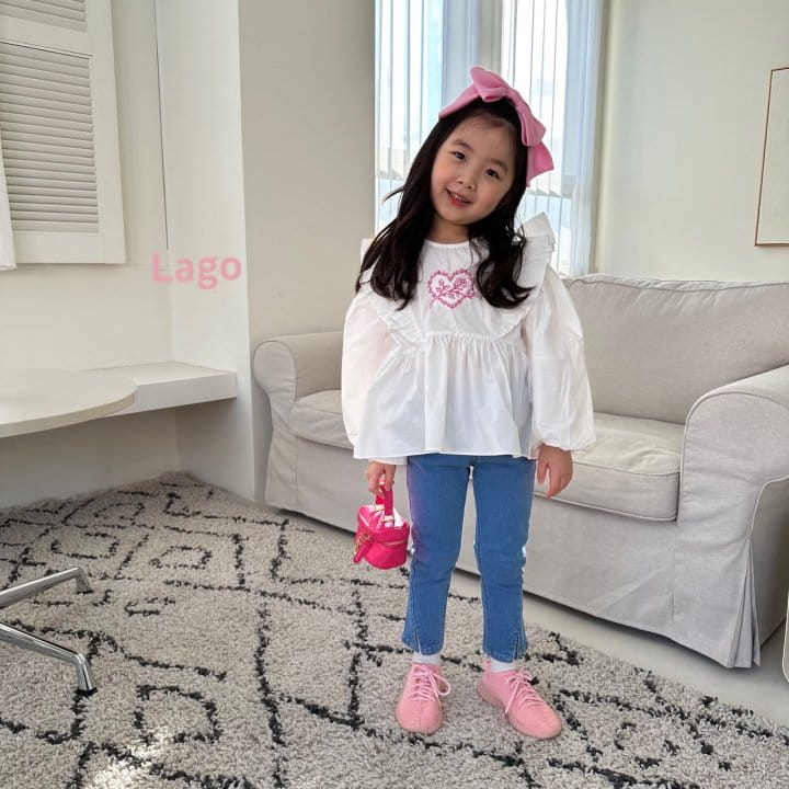 Lago - Korean Children Fashion - #fashionkids - Slit Skinny Pants - 11
