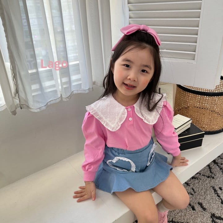 Lago - Korean Children Fashion - #fashionkids - Lace Heart Skirt - 9