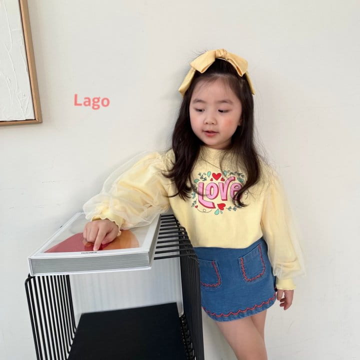 Lago - Korean Children Fashion - #fashionkids - Love Mesh Sweatshirt - 2