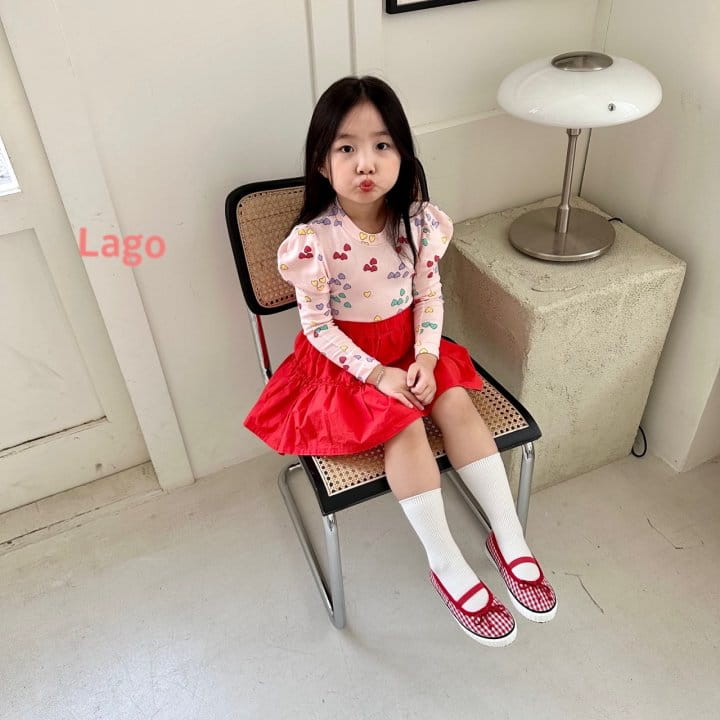 Lago - Korean Children Fashion - #fashionkids - Heart Puff Tee - 3