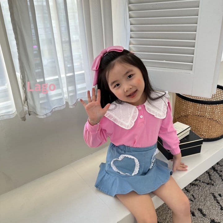 Lago - Korean Children Fashion - #kidsshorts - Lace Heart Skirt - 10