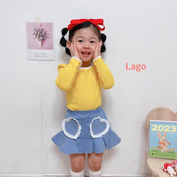 Lago - Korean Children Fashion - #kidsshorts - Cellin Lace Tee - 11