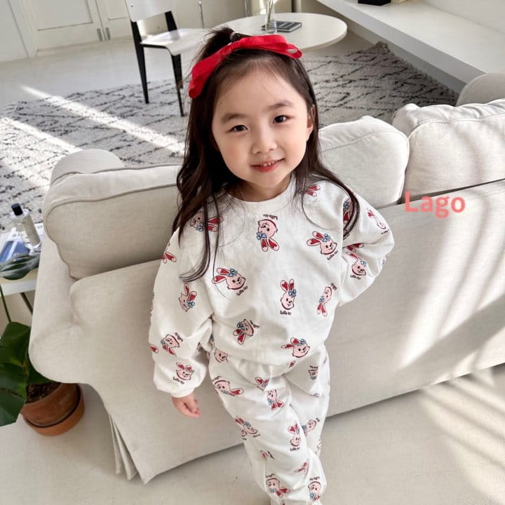 Lago - Korean Children Fashion - #kidsshorts - Rabbit Top Bottom Set - 6