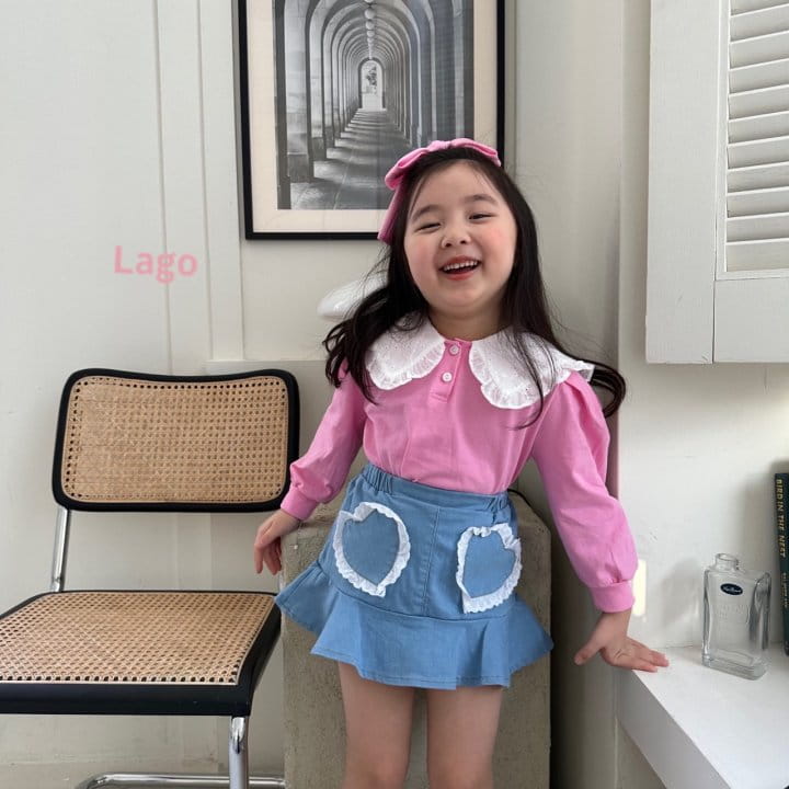 Lago - Korean Children Fashion - #kidzfashiontrend - Lace Heart Skirt - 12