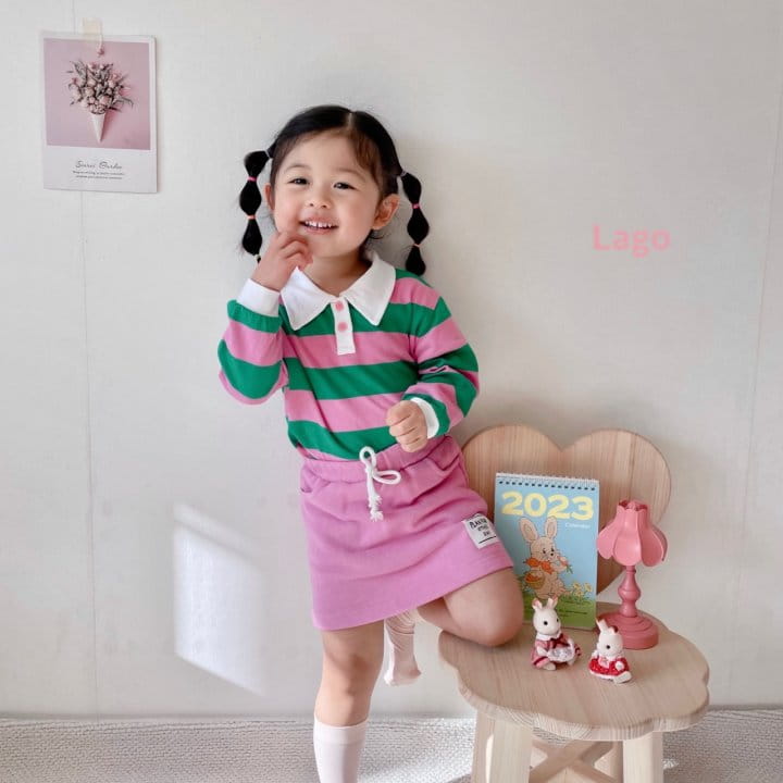 Lago - Korean Children Fashion - #kidzfashiontrend - Pay Collar Tee - 8