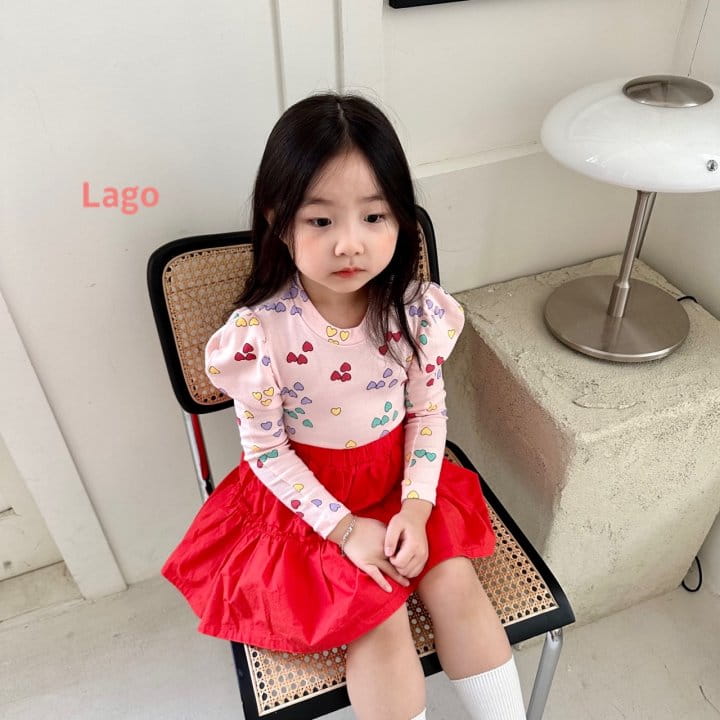 Lago - Korean Children Fashion - #kidzfashiontrend - Heart Puff Tee - 6