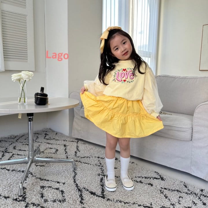 Lago - Korean Children Fashion - #littlefashionista - Love Mesh Sweatshirt - 7