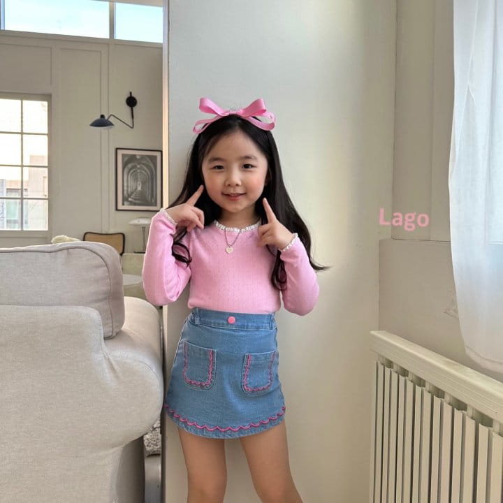Lago - Korean Children Fashion - #littlefashionista - Cellin Lace Tee