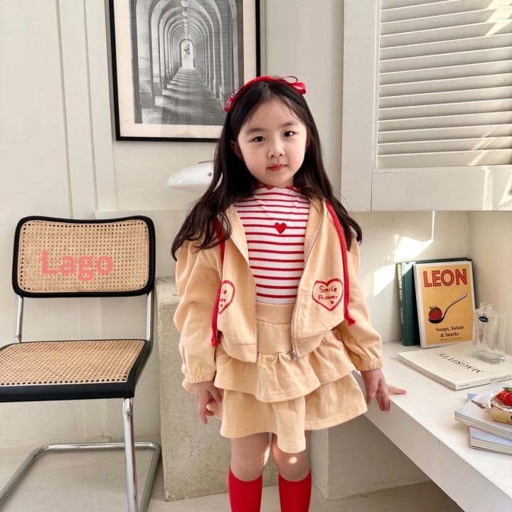 Lago - Korean Children Fashion - #magicofchildhood - Heart Stripes Tee - 10